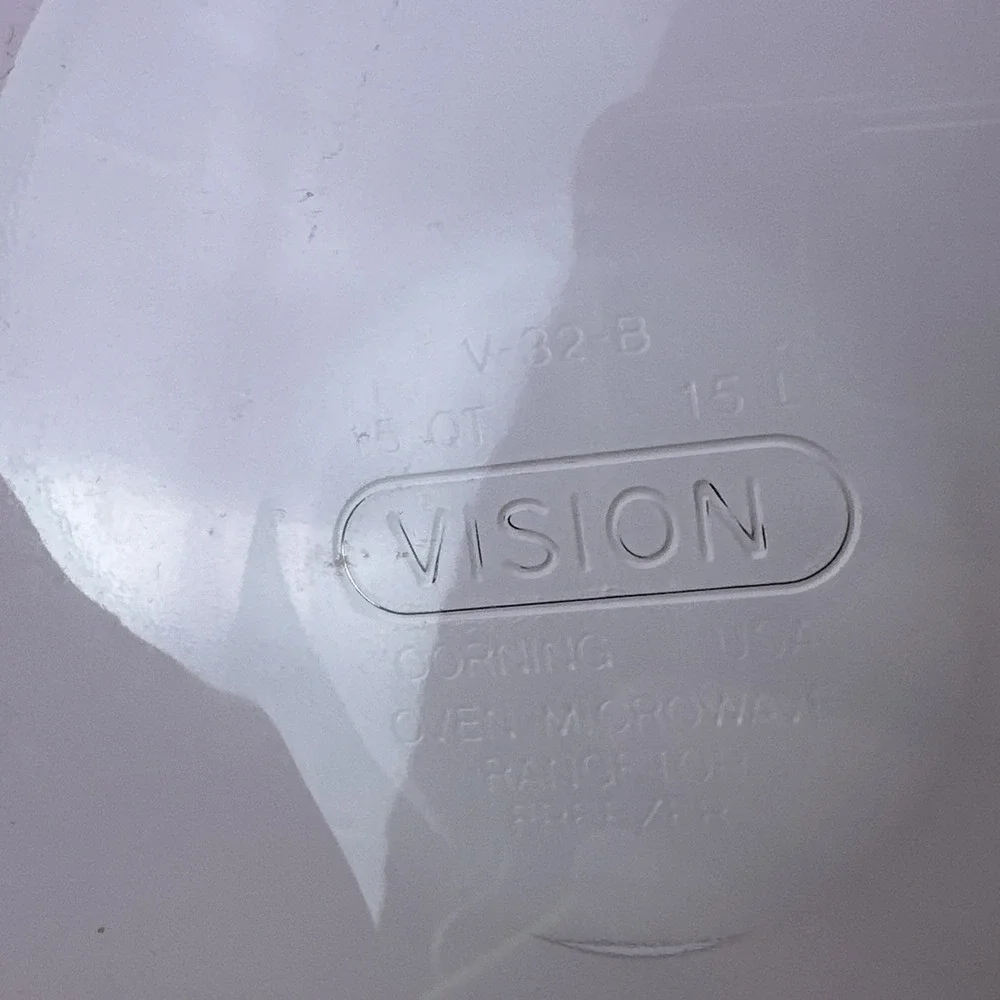 Vision V-32-B Cranberry 1.5 Qt Casserole Dish Corning Ware Glass Pyrex Lid USA